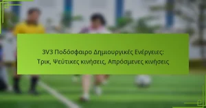 3V3 Ποδόσφαιρο Δημιουργικές Ενέργειες: Τρικ, Ψεύτικες κινήσεις, Απρόσμενες κινήσεις