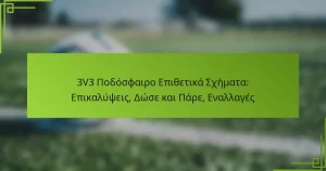 3V3 Ποδόσφαιρο Επιθετικά Σχήματα: Επικαλύψεις, Δώσε και Πάρε, Εναλλαγές
