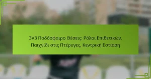3V3 Ποδόσφαιρο Θέσεις: Ρόλοι Επιθετικών, Παιχνίδι στις Πτέρυγες, Κεντρική Εστίαση